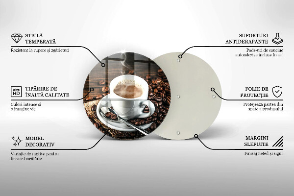 Protection plaque induction Tasse et grains de café