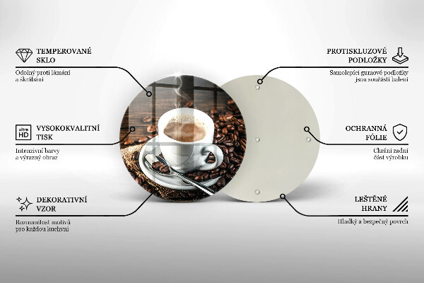 Protection plaque induction Tasse et grains de café