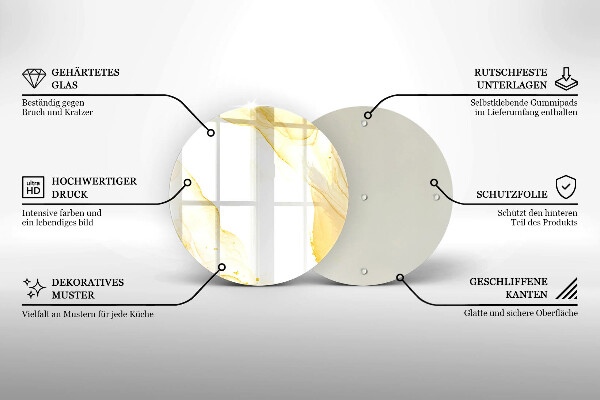 Protection plaque induction Abstraction dorée
