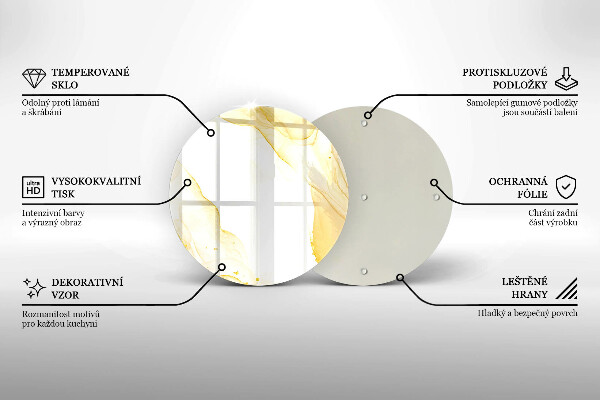 Protection plaque induction Abstraction dorée