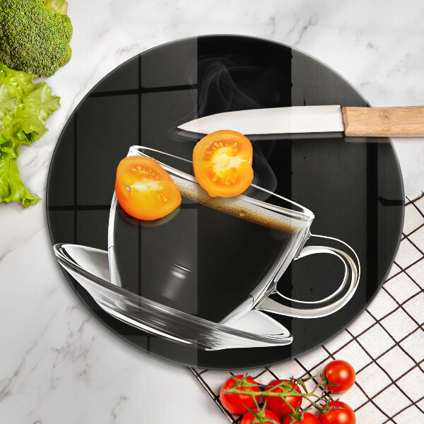 Protection plaque induction Un verre de café chaud