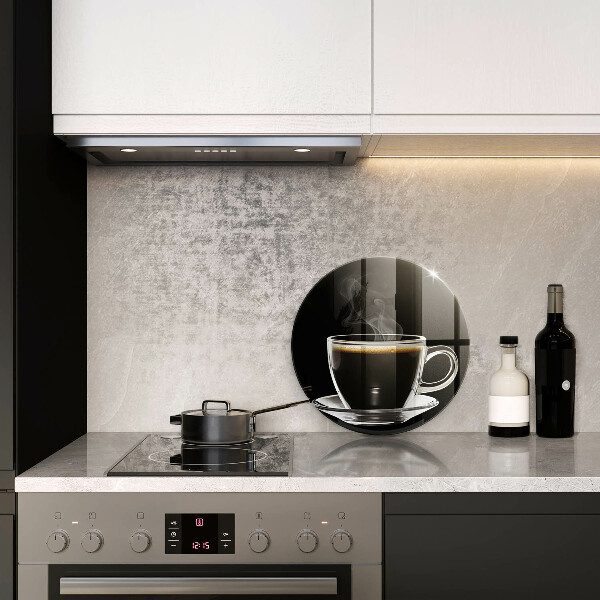 Protection plaque induction Un verre de café chaud