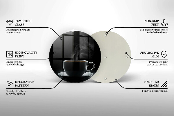 Protection plaque induction Tasse de café chaude