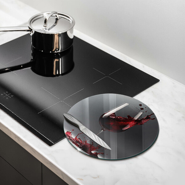 Protection plaque induction Vin rouge dans un verre