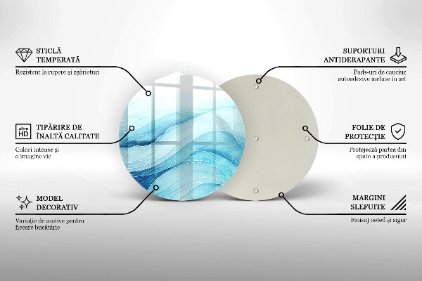 Protection plaque induction Vagues abstraites