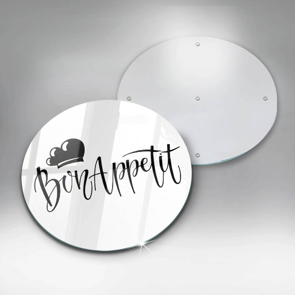 Protection plaque induction Inscription Bon Appetit