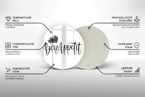 Protection plaque induction Inscription Bon Appetit