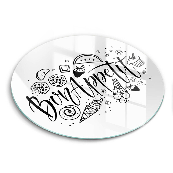 Protection plaque induction Inscription Bon Appetit