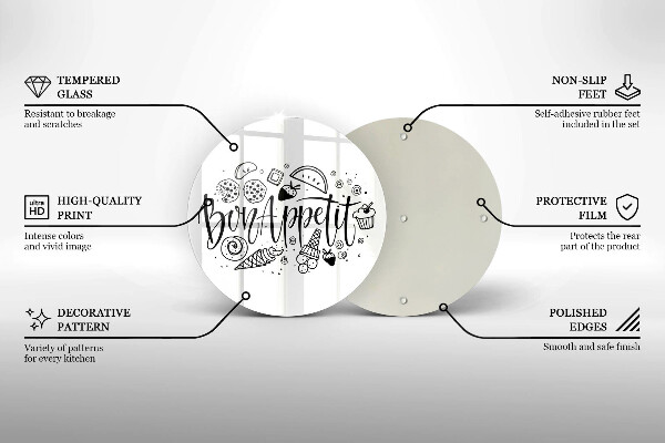 Protection plaque induction Inscription Bon Appetit