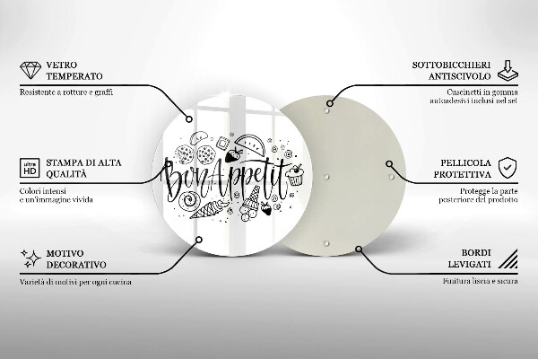 Protection plaque induction Inscription Bon Appetit