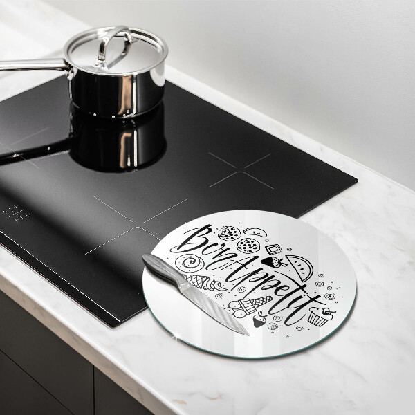 Protection plaque induction Inscription Bon Appetit