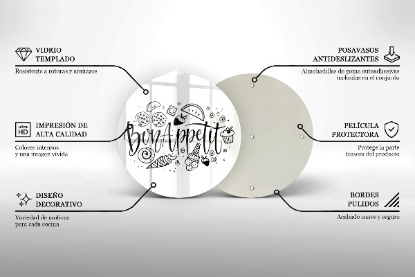 Protection plaque induction Inscription Bon Appetit