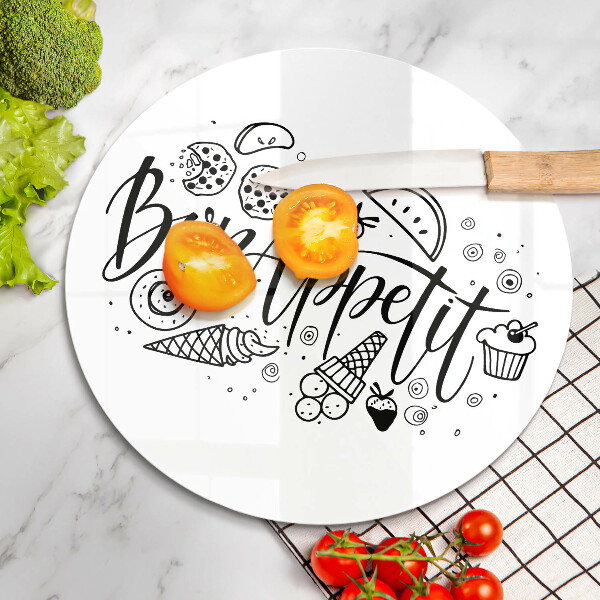 Protection plaque induction Inscription Bon Appetit