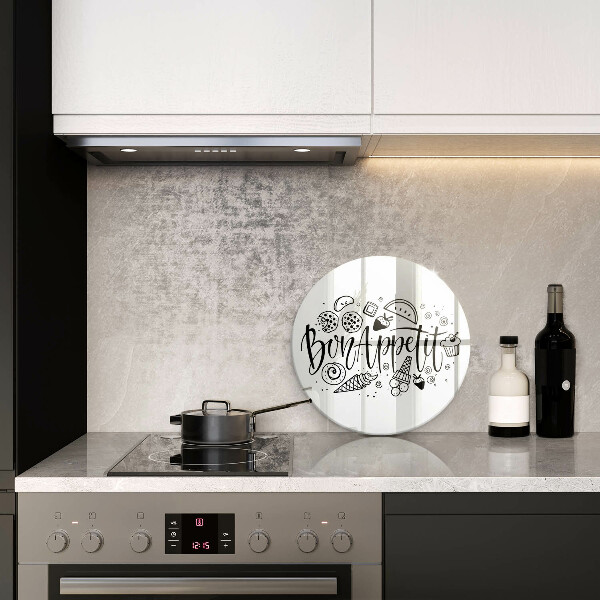 Protection plaque induction Inscription Bon Appetit