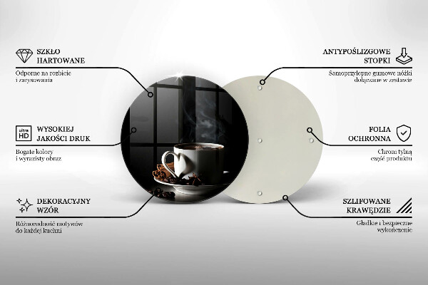 Protection plaque induction Une tasse de café chaud