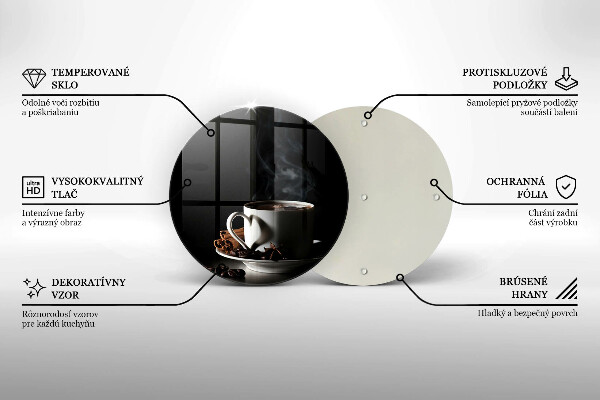 Protection plaque induction Une tasse de café chaud