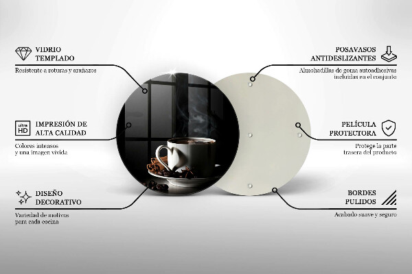 Protection plaque induction Une tasse de café chaud
