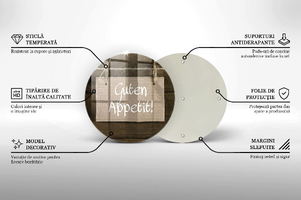 Protection plaque induction Inscription Guten Apetit sur les tableaux