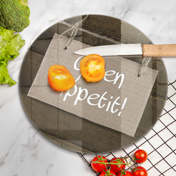 Protection plaque induction Inscription Guten Apetit sur les tableaux