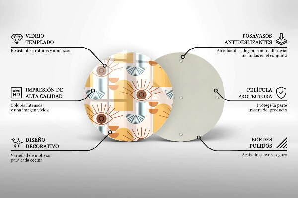 Protection plaque induction Modèle d'yeux bohème