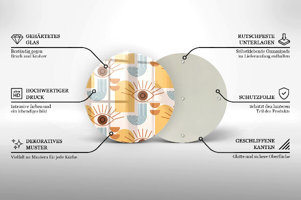 Protection plaque induction Modèle d'yeux bohème