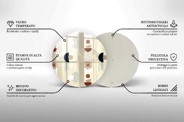 Protection plaque induction Formes géométriques bohèmes