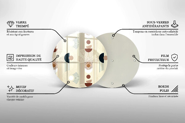 Protection plaque induction Formes géométriques bohèmes