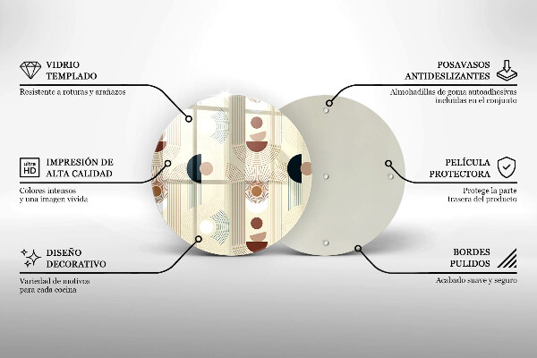 Protection plaque induction Formes géométriques bohèmes