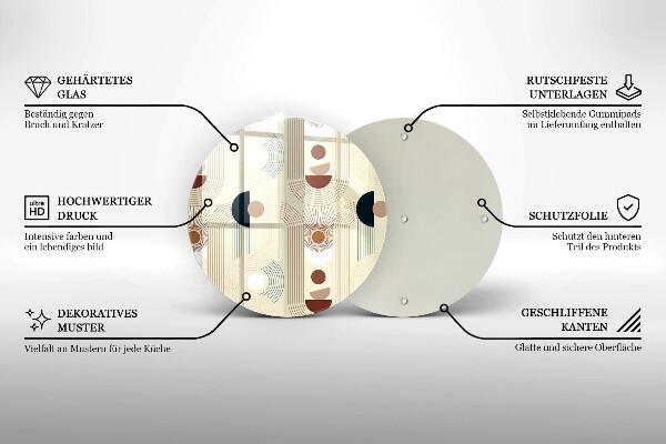 Protection plaque induction Formes géométriques bohèmes