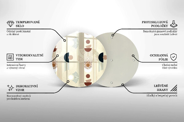 Protection plaque induction Formes géométriques bohèmes