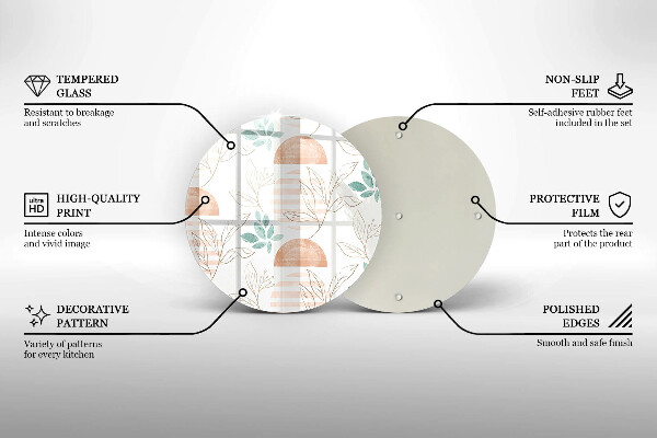 Protection plaque induction Modèle de feuilles de bohème