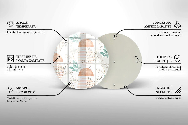 Protection plaque induction Modèle de feuilles de bohème