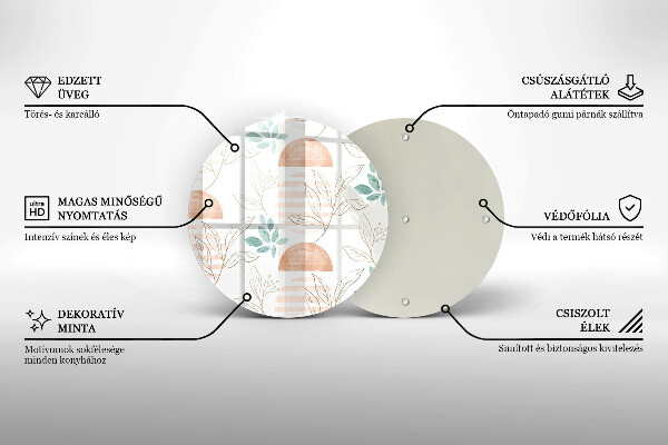 Protection plaque induction Modèle de feuilles de bohème