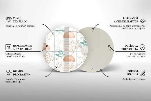 Protection plaque induction Modèle de feuilles de bohème