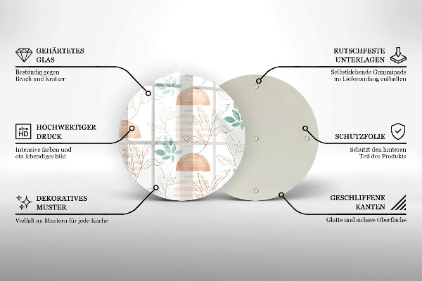 Protection plaque induction Modèle de feuilles de bohème