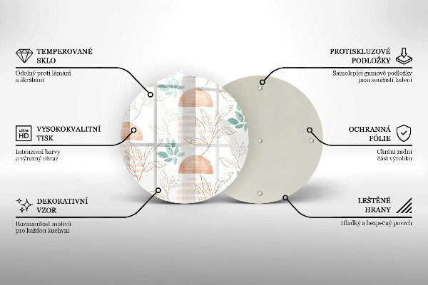 Protection plaque induction Modèle de feuilles de bohème