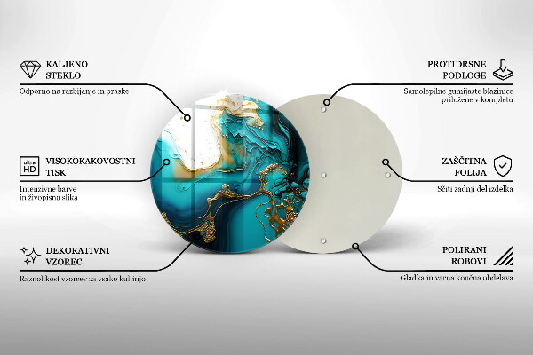 Protection plaque induction Abstraction turquoise