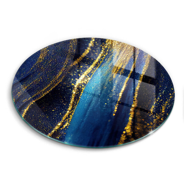 Protection plaque induction Abstraction bleu marine