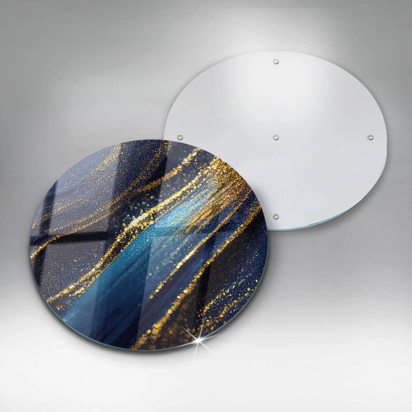 Protection plaque induction Abstraction bleu marine