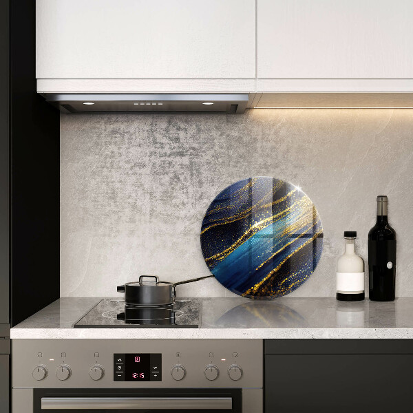 Protection plaque induction Abstraction bleu marine