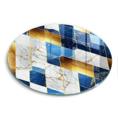 Protection plaque induction Losanges de marbre doré