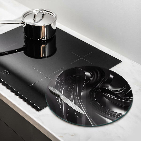 Protection plaque induction Messe noire abstraite