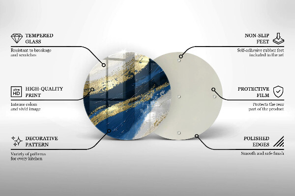 Protection plaque induction Texture avec de l'or