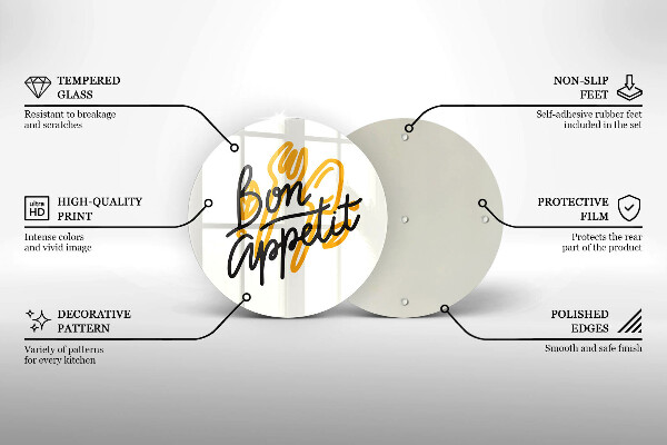 Protection plaque induction Inscription Bon Appetit