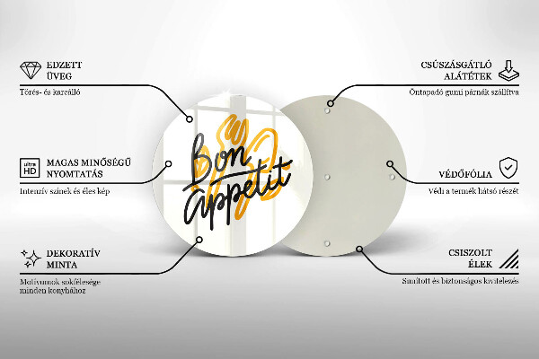 Protection plaque induction Inscription Bon Appetit