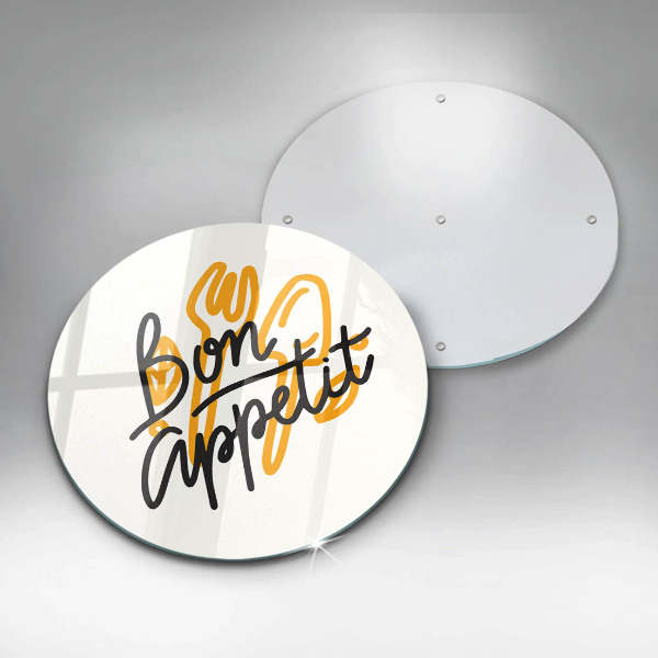 Protection plaque induction Inscription Bon Appetit