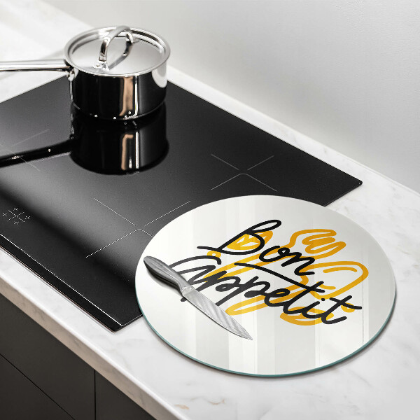 Protection plaque induction Inscription Bon Appetit