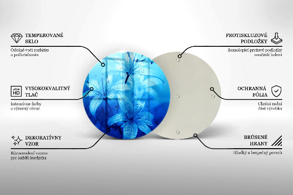 Protection plaque induction Fleurs bleues