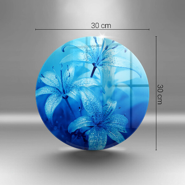 Protection plaque induction Fleurs bleues