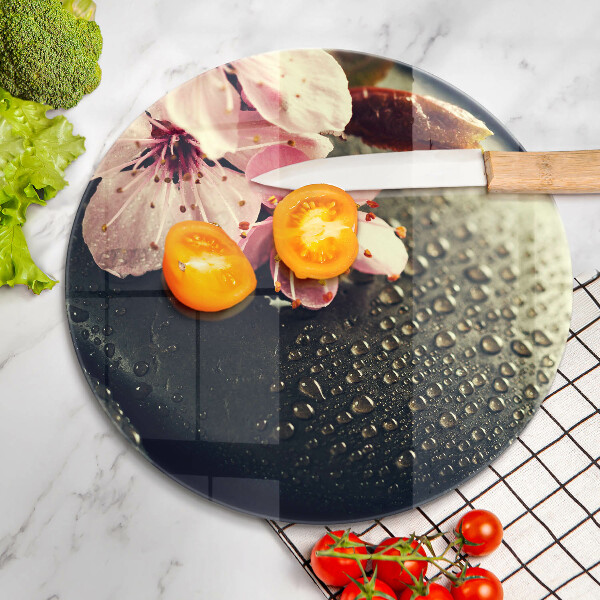 Protection plaque induction Fleurs pierres zen